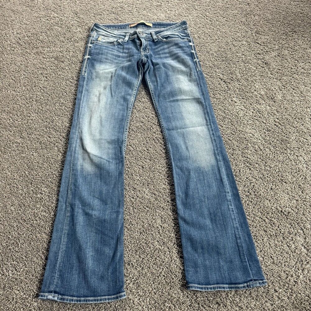 Big Star Sweet Boot Jeans Womens 26R Y2K Ultra Low Rise Bootcut Medium Wash